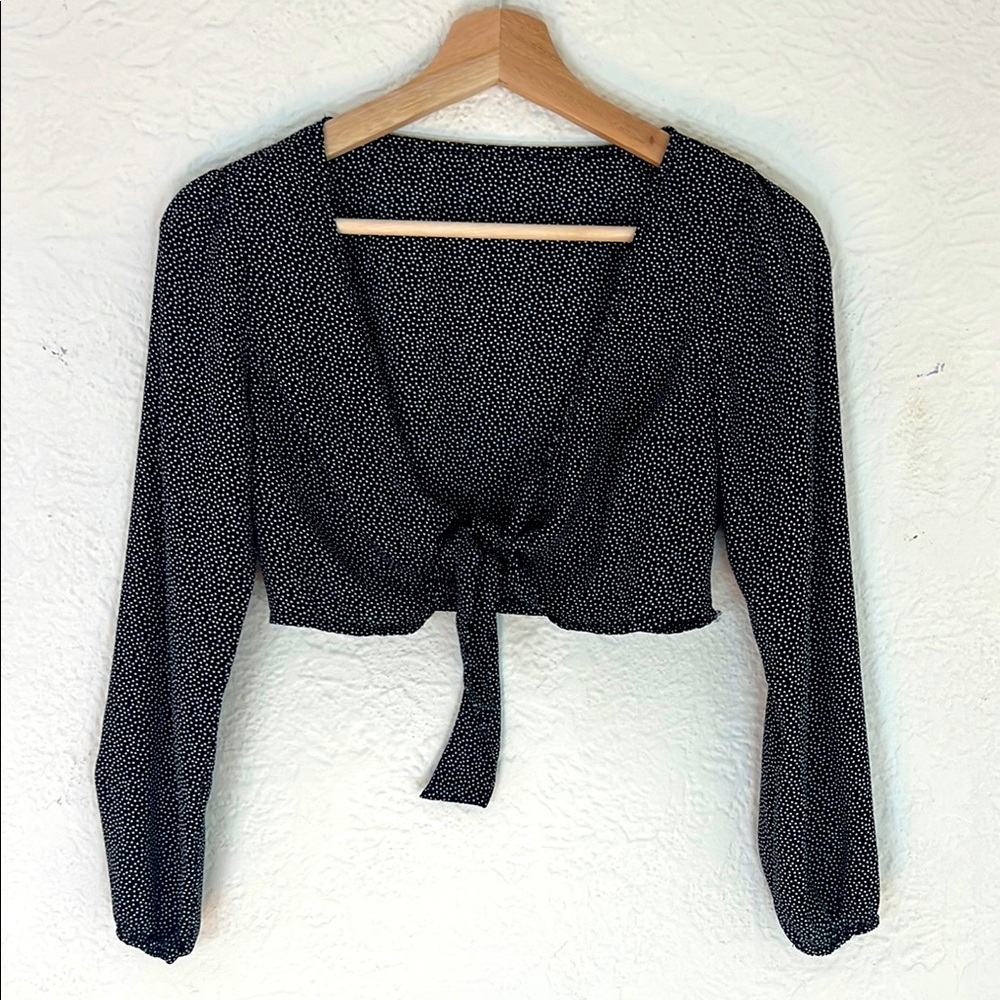 Black and White Polka Dot Women's Top